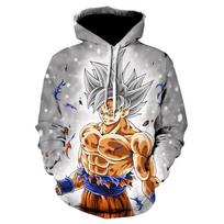 Dragon Ball 3D skaitmeninės spaudos džemperis su gobtuvu, animacinis anime stiliaus, Wukong, laisvo tipo, jaunimo, populiarus, kasdienis stilius S