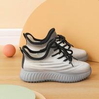 Warrior Classmate Spring and Autumn New Girls Tide Flying Weaving Sneakers Medium and Older Children's Breathable Mesh Comfortable 33 juoda
