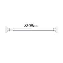 Pakabinamas itin ilgas be gręžimo laikiklis Drabužiai Džiovinimo kabykla Drabužių strypai Užuolaidų bėgelis 53-80cm gray