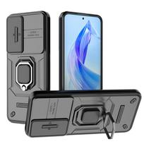Dėklas Honor 90 Lite 5G, slankiojantis kameros apsaugos šarvuotas telefono dėklas, skirtas Honar Honer 90Lite Light 5G, su magnetiniu žiediniu laikikliu, galinis dangtelis For Honor 90 Lite juoda