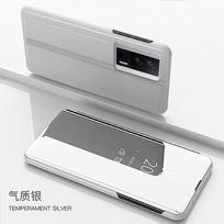 For Xiaomi Poco F5 Pro F5Pro Case Luxury Clear View Mirror Flip Stand Phone Case For POCO Poxo Little F 5 Pocof5 Pro Back Cover For Poco F5 5G gray