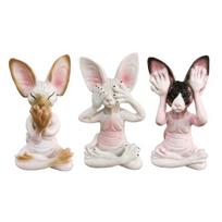 Meditacijos katės figūrėlė, derva Buda Beplaukės katės papuošalai sėdėti meditacijoje Zen Cat skulptūra Namų dekoro dovana meditacijos entuziastams 1 Set