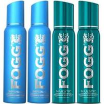 FOGG 2 Imperial Deo 120ml & 2 Majestic deo 120ml (set of 4) Body Spray - For Men & Women (480 ml, Pack of 4) white
