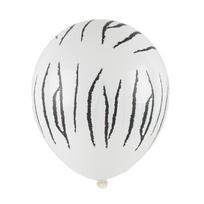 Vaikiškas gimtadienio balionas zebro rašto dekoracija scenos išdėstymas arka apvalus gyvūnų rašto balionas 100 vnt./maišelyje zebra pattern 100/bag white