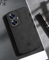Sheepskin Leather Phone Case For OPPO Realme 13 12 11 Pro Plus Magnetic Soft Silicone Cover For Realme Note 60 GT6 Neo C63 C67 Camera Protection Cover Realme Note 60 juoda