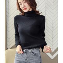 Autumn Slim Fit Plush Knitted Sweater Women Winter Thick Velvet Pullover Sweaters Women Fashion Clothing Elegant Casual Soft Warm Lady Knitwears 25208 One Size juoda