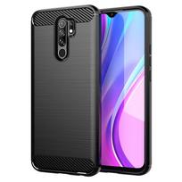 Carbon Fiber Case for Redmi 9 9prime xiaomi poco m2 Silicone Cases for Mi Poco M2 Reloaded Full Protective Soft Phone Cover Redmi 9 juoda