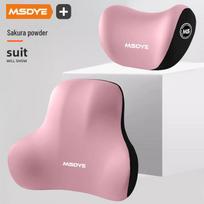 Memory Foam Car Headrest Lumbar Support Pillow, Enlarged and Thickened for Comfort. gray