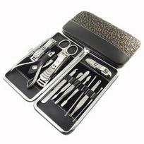 12 vnt manikiūro rinkinys manikiūro pedikiūro rinkinys nagų kirpimo žirklės žirklės priežiūrai black