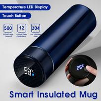 (SU)Nerūdijančio plieno vakuuminė kolba Smart Kettle LCD ekrano temperatūra BU mėlyna
