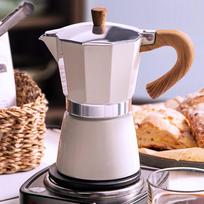 Moka puodas, viryklė espreso kavos virimo aparatas Itališkas kavos virimo aparatas Kavos puodas Aliuminis viryklė stovyklavimo espreso kavos virimo aparatas Rankinis kubietiškas kavos aparatas 150ml balta