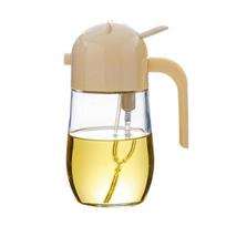 2-in-1 Glass Oil Sprayer Dispenser Food Grade Olive Oil Bottle for Kitchen Heat-Resistant Oil Mister Spray žalia