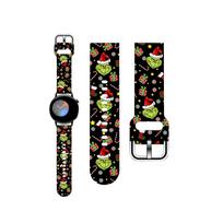 Christmas Series Printed 20mm Watch Strap One Size black