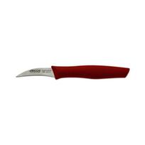 Couteau Mondador Arcos Nova 188322 en acier inoxydable Nitrum et mango en polypropylène, couleur rouge, lame de 6 cm avec couvercle