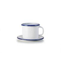 Gobelet avec Assiette - IBILI - 903000 - INOX - Blanc/Bleu - 2 pièces balta