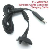 XBOX 360 belaidžio žaidimų valdiklio įkrovimo kabeliui juoda