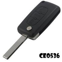 Cle plip pour peugeot 3 boutons coffre 107 207 208 307 308 407 807 modèle ce0536 lame avec rainure coque telecommande pro-plip