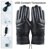 Snowmobile USB smart heating plush gloves hand warmer fishing waterproof warm Outdoor gloves cycling sports Windproof motor D0I8 gray