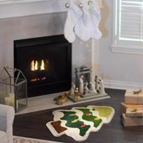 Christmas Tree Area Rug for Holiday Decor, Non-Slip Bath Mat Bathroom Style A
