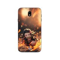 Coque Samsung Galaxy j7 2018 Demon Slayer Nezuko 3D art anime Manga copie Maniacase juoda