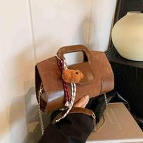 Vintage Frosted Women Clutches  Autumn Winter Fashion Chains Crossbody Bags Trendy Lady Commuter Handbags