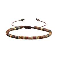 Women Bracelet with Tassel Adjustable Cord Natural Stone Smooth Mind Healing Calm Confidence ruda