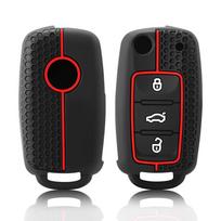 Silikoninis automobilio rakto dangtelis Dėklas Volkswagen VW Golf Bora Jetta Polo Passat Skoda Superb Octavia Fabia SEAT Ibiza Leon Korpusas mėlyna