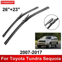 Automobilio valytuvai Toyota Tundra Sequoia 2007-2017 26  + 23  Priekiniai valytuvų šluotelės Šepetėliai Pjoviklio Priedai juoda