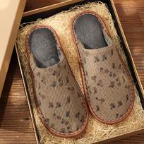 Fashion Men Slippers for Home Push Soft Cotton Slippers Women Hotel Travel Slipper Hospitality Footwear Slides for Bedroom Cute Slippers 25CM(Suit 35-36) šviesiai ruda spalva