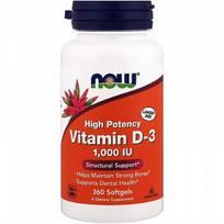 Now Foods - Vitamin D-3 1000iu 360 SGELS
