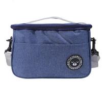 Insulated Lunch Box Travel Portable Camping Picnic Bag Cold Food Cooler Thermal Bag Kids Insulated Case with Strap 1 gray