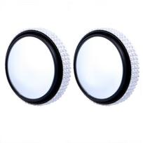 2Pcs Car Rearview Sucker Mirrors 360° Blind Spot Mirror Adjustable Round Frame Convex Wide-angle Clear Rearview Auxiliary Mirror