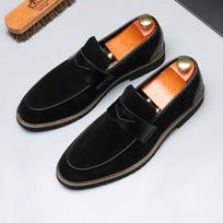Mada Mada Vyriški Laisvalaikio Odiniai Batai Vyrai Klasikinis Britiško Stiliaus Penny Loafers Moccasins Vyrams Šventiniai Vestuvių Lauko Važiavimo Plokščiapadžiai 38 black