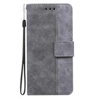 Geometric Embossed Leather Case For Google Pixel 9A/8A/Pixel 7A/Pixel 9/Pixel 6 6A Kickstand Wallet Card Slots Cover for Google Pixel 5 5A Pro Google Pixel 9A pilka