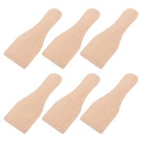 6 Pcs Small Wooden Jam Multi-purpose Scraper Butter Cream Practical Spatula Pastry Portable 12.50X4.50X1.00CM