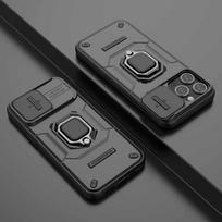 Atsparus smūgiams dėklas, skirtas iPhone 16 Pro Max Dangtelis, skirtas Apple iPhone 16 Plus 14 15 13 Pro Max Slide Lens Camera Armor Protect Back Coque For iPhone 13 juoda