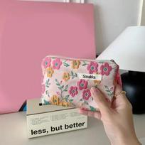 Women Floral Wallet Mini Clutch Travel Purse Coin Purse for Women Lipstick Makeup Bags Travel Organizer Pencil Case
