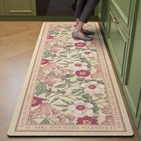 Virtuvės kilimas Sugerianti grindų kilimėlis PVC Diatominio dumblo kilimėliai Namų dekoravimas Amerikietiško retro gėlių kilimas Vonios kambario neslystantys kilimėliai 50x80cm gray