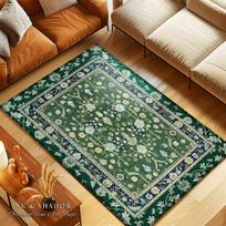 Muted Green Boho Area Rug Rustic Aesthetic Living Room Pastel Green Home Decor Carpet Cottagecore Green Bedroom Floor Mat 40X60cm-16x24in