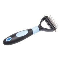 Pet Fur Grooming Shedding Remover Trimmer Dog Cat Comb Brush Tool with 10 Blades mėlyna