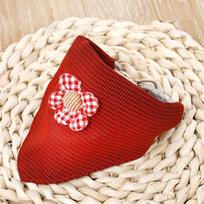 Puppy Washable Fashion Cat Dog Neck Scarf Collar Triangular Scarf Cat Bandana raudona