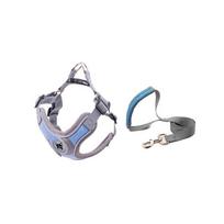 Adjustable Dog Harnesses Leash Set Reflective Puppy Chest Strap Dog Reflective Chest Back  Walking violetinė