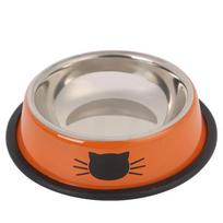 2024 Multicolor Stainless Steel Dog Cat Bowl Non-slip Non-fall Eat Drink Pet Food Container Feeder Dish Bowl Pet Silica Gel Bowl pilka spalva