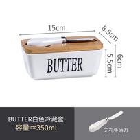 Rectangular Ceramic Butter Box Sealed Jar,Butter Box,with Knife,Western Style Household,Cheese Box,Tableware Household Container