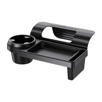 1pc Multifunctional Car Organizer Box With Cup Holder Drink Holder Side Door Window Phone Slot Hanging Storage Rack For Veh M3g1 black