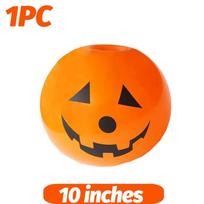1/10PCS Halloween Pumpkin Lantern Balloons LED Luminous Floor Stand Toys Festive Party Atmosphere Pumpkin Decoration Balloon 10inch orange