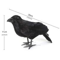 Simuliacija Juoda Varna Helovinas Nuimamas Plunksnuotas Paukštis Dirbtinė Varna Varna Rekvizitas Siaubo Baisios Sodo Dekoracijos Šventės Reikmenys black