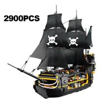 Kūrybingi piratai Tamsus fantomas laivas statybiniai blokai valties modelis Karibų nuotykis Surinkite plytas žaislas Dovana berniukui suaugusiam