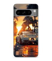 Case - MANIACASE - Google Pixel 8a Pro - Soft - Black - Sunset Pattern juoda