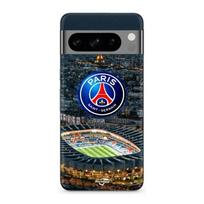 Coque - MANIACASE - Google Pixel 8a Pro - Silicone - Noir - PSG Logo Tour Eiffel juoda